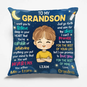 I Love You For The Rest Of Mine - Family Personalized Custom Pillow - Gift For Grandma