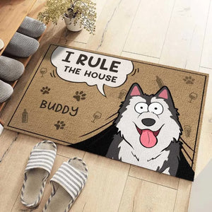 We Rule The House - Dog & Cat Personalized Custom Home Decor Decorative Mat - House Warming Gift For Pet Lovers, Pet Owners copy copy