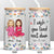 I Wish You Lived Next Door - Bestie Personalized Custom Glass Cup, Iced Coffee Cup - Gift For Best Friends, BFF, Sisters