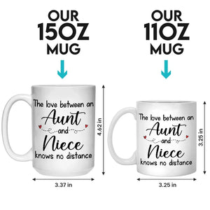 The Love Of An Auntie - Family Personalized Custom Mug - Gift For Family Members