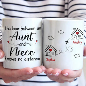 The Love Of An Auntie - Family Personalized Custom Mug - Gift For Family Members