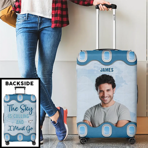 Custom Photo Summer Is Calling - Travel Personalized Custom Luggage Cover - Holiday Vacation Gift, Gift For Adventure Travel Lovers