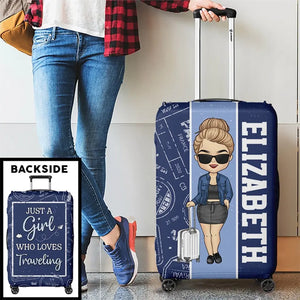 Travel Far Enough, You Meet Yourself - Travel Personalized Custom Luggage Cover - Holiday Vacation Gift, Gift For Adventure Travel Lovers