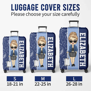 Travel Far Enough, You Meet Yourself - Travel Personalized Custom Luggage Cover - Holiday Vacation Gift, Gift For Adventure Travel Lovers