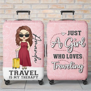 Collect Moments, Not Things - Travel Personalized Custom Luggage Cover - Holiday Vacation Gift, Gift For Adventure Travel Lovers