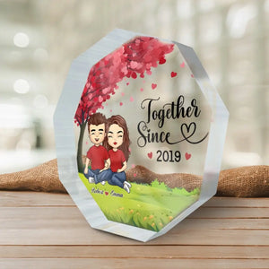 We’re Definitely Two Of A Kind - Couple Personalized Custom Nonagon Shaped Acrylic Plaque - Gift For Husband Wife, Anniversary