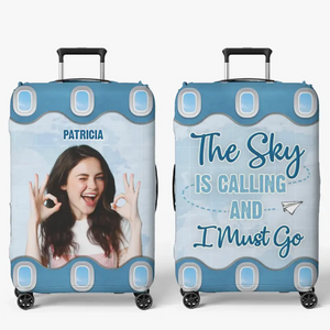 Custom Photo Just A Girl Who Loves Traveling - Travel Personalized Custom Luggage Cover - Holiday Vacation Gift, Gift For Adventure Travel Lovers