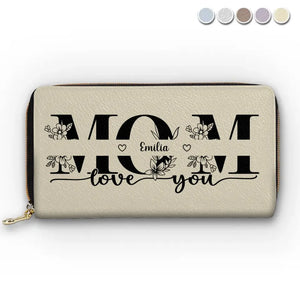 A Mother's Love Is Like A Flower - Family Personalized Custom Clutch Purse - Mother's Day, Gift For Mom, Grandma