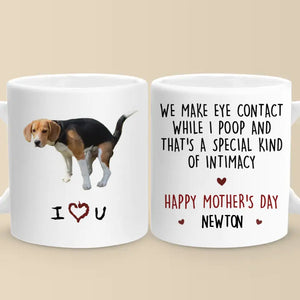 We Make Eye Contact - Dog & Cat Personalized Custom Mug - Mother's Day, Gift For Pet Owners, Pet Lovers