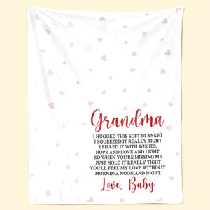 Wrap Yourself Up In My Love - Family Personalized Custom Blanket - Mother's Day, Gift For Mom, Grandma