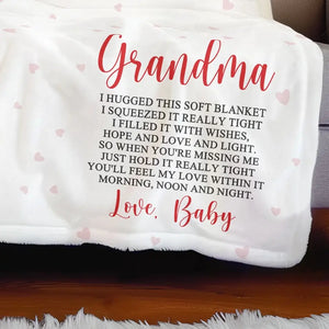 Wrap Yourself Up In My Love - Family Personalized Custom Blanket - Mother's Day, Gift For Mom, Grandma