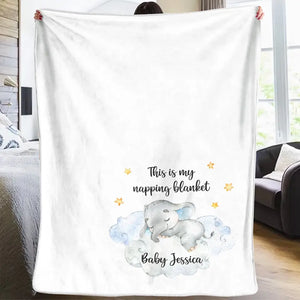 This Is My Napping Blanket - Family Personalized Custom Blanket - Gift For Family Members