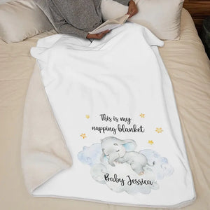 This Is My Napping Blanket - Family Personalized Custom Blanket - Gift For Family Members