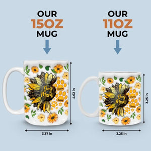 Your Love Shines Bright Like A Sunflower - Dog & Cat Personalized Custom 3D Inflated Effect Printed Mug - Mother's Day, Gift For Pet Owners, Pet Lovers