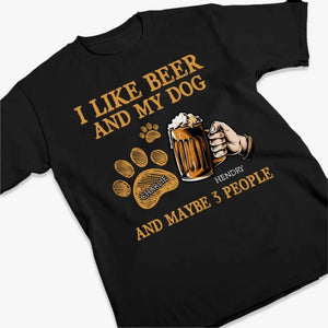 Beer And Dog - Dog Personalized Custom Unisex T-shirt, Hoodie, Sweatshirt - Father's Day, Gift For Pet Owners, Pet Lovers