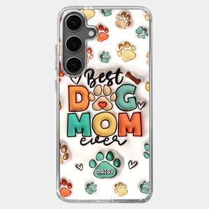 Best Fur Mom Ever - Dog & Cat Personalized Custom 3D Inflated Effect Printed Clear Phone Case - Gift For Pet Owners, Pet Lovers