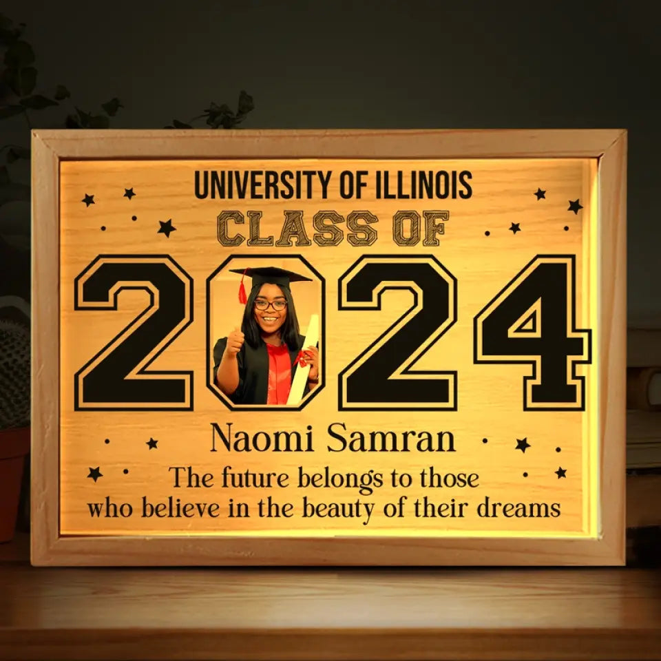 Custom Photo There Are No Secrets To Success - Family Personalized Custom Frame Light Box - Graduation Gift For Siblings, Brothers, Sisters