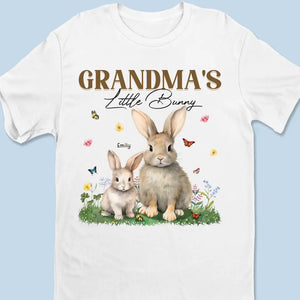 Grandma's Little Bunny - Family Personalized Custom Unisex T-shirt, Hoodie, Sweatshirt - Mother's Day, Gift For Mom, Grandma