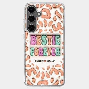 Bestie Forever - Bestie Personalized Custom 3D Inflated Effect Printed Clear Phone Case - Gift For Best Friends, BFF, Sisters