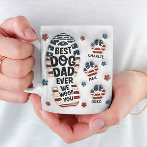 Being A Dog Dad Means Having A Loyal Companion For Life - Dog Personalized Custom 3D Inflated Effect Printed Mug - Father's Day, Gift For Pet Owners, Pet Lovers