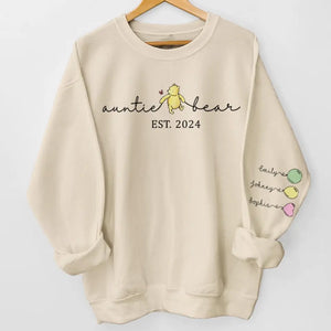 Aunts Are Like Second Mothers - Family Personalized Custom Unisex Sweatshirt With Design On Sleeve - Gift For Aunt