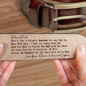 We Will Forever Be Thankful - Family, Personalized Custom Engraved Leather Belt - Father's Day, Gift For Dad, Grandpa