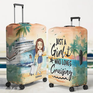 The Sea Is Calling - Travel Personalized Custom Luggage Cover - Holiday Vacation Gift, Gift For Adventure Travel Lovers