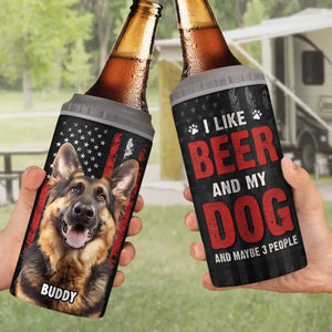 Custom Photo Hold My Drink I Gotta Pet This Dog - Dog Personalized Custom 4 In 1 Can Cooler Tumbler - Father's Day, Gift For Pet Owners, Pet Lovers