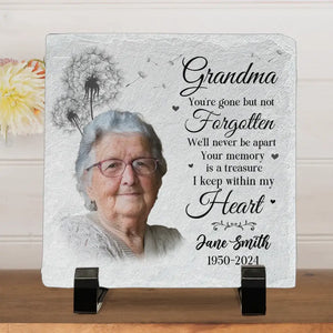 Custom Photo Your Life Was A Blessing - Memorial Personalized Custom Square Shaped Memorial Stone - Sympathy Gift For Family Members