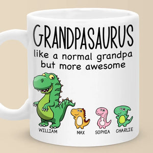 A Normal Papa But More Awesome - Family Personalized Custom Mug - Father's Day, Gift For Dad, Grandpa