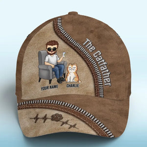 The Phrase ‘Domestic Cat’ Is An Oxymoron - Cat Personalized Custom Hat, All Over Print Classic Cap - Father's Day, Gift For Dad, Grandpa