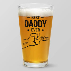 Behind Every Good Kid Is A Great Dad - Family Personalized Custom Beer Glass - Father's Day, Gift For Dad, Grandpa