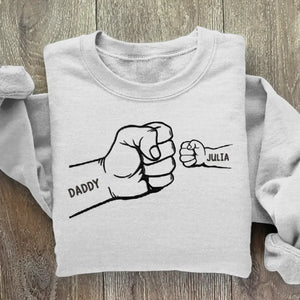 Daddy, You Got My Back - Family Personalized Custom Line Embroidered Sweatshirt - Father's Day, Gift For Dad, Grandpa