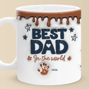 Best Grandpa In The World - Family Personalized Custom 3D Inflated Effect Printed Mug - Father's Day, Gift For Dad, Grandpa