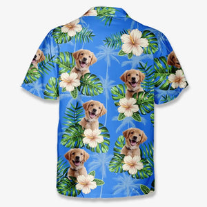 Custom Photo This Is My Vacation Time - Dog & Cat Personalized Custom Unisex Tropical Hawaiian Aloha Shirt - Summer Vacation Gift, Gift For Pet Owners, Pet Lovers