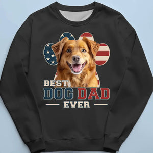 Custom Photo Happy To Be With The Best Dad - Dog & Cat Personalized Custom Unisex T-shirt, Hoodie, Sweatshirt - Father's Day, Gift For Pet Owners, Pet Lovers