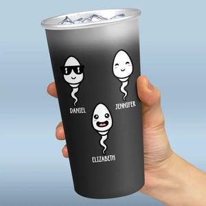 Children See Magic Because They Look For It - Family Personalized Custom Aluminum Changing Color Cup - Father's Day, Gift For Dad