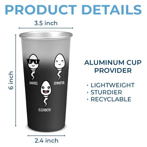 Children See Magic Because They Look For It - Family Personalized Custom Aluminum Changing Color Cup - Father's Day, Gift For Dad