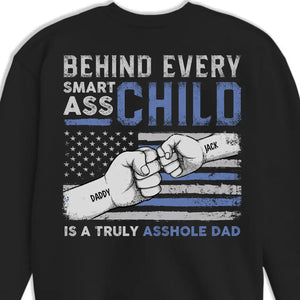 My Dad Taught Me Everything He Knows -  Family Personalized Custom Back Printed Unisex T-shirt, Hoodie, Sweatshirt - Father's Day, Gift For Dad