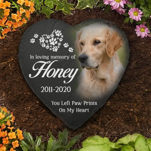 Custom Photo In Loving Memory Of - Memorial Personalized Custom Heart Shaped Memorial Stone - New Arrival, Sympathy Gift For Pet Owners, Pet Lovers - AMZ