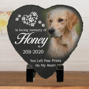 Custom Photo In Loving Memory Of - Memorial Personalized Custom Heart Shaped Memorial Stone - New Arrival, Sympathy Gift For Pet Owners, Pet Lovers - AMZ