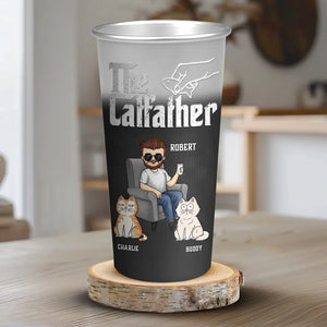 Thank You For Being My Dad - Dog & Cat Personalized Custom Aluminum Changing Color Cup - Father's Day, Gift For Pet Owners, Pet Lovers