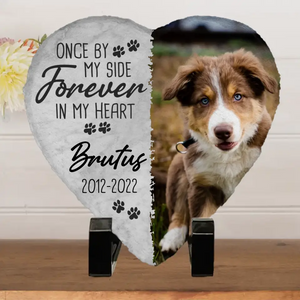 Custom Photo Forever In My Heart - Memorial Personalized Custom Heart Shaped Memorial Stone - New Arrival, Sympathy Gift For Pet Owners, Pet Lovers - AMZ