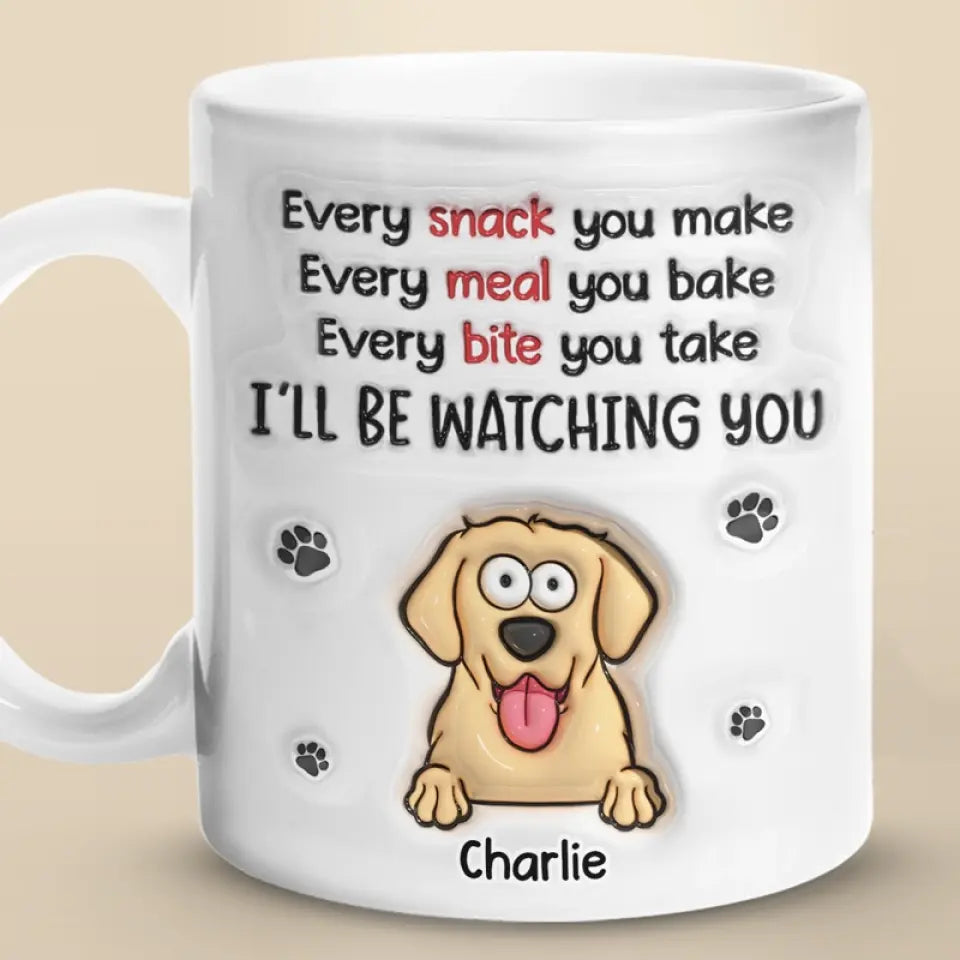 A Dog Will Teach You Unconditional Love - Dog Personalized Custom 3D Inflated Effect Printed Mug - Gift For Pet Owners, Pet Lovers