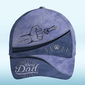 Dogs Leave Paw Prints On Our Hearts - Dog Personalized Custom Hat, All Over Print Classic Cap - New Arrival, Father's Day, Gift For Pet Owners, Pet Lovers AMZ