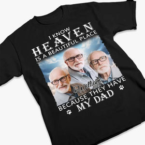 Custom Photo Our Dad Will Be In Our Hearts Forever - Memorial Personalized Custom Unisex T-shirt, Hoodie, Sweatshirt - Sympathy Gift For Family Members