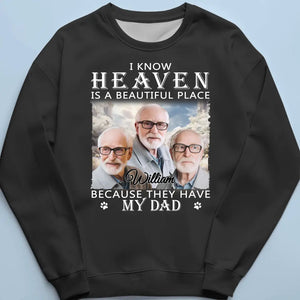 Custom Photo Our Dad Will Be In Our Hearts Forever - Memorial Personalized Custom Unisex T-shirt, Hoodie, Sweatshirt - Sympathy Gift For Family Members