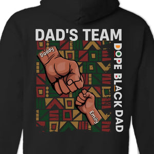 One Team With You -  Family Personalized Custom Back Printed Unisex T-shirt, Hoodie, Sweatshirt - Father's Day, Gift For Dad, Grandpa