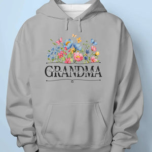 DRAF | Blossoming Flower Garden For Grandma - Family Personalized Custom Unisex T-shirt, Hoodie, Sweatshirt - Mother's Day, Gift For Mom, Grandma