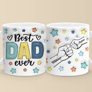 Papa, You Are My Anchor In A Stormy Sea - Family Personalized Custom 3D Inflated Effect Printed Mug - Father's Day, Gift For Dad